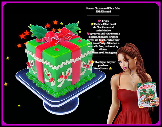 Sunora Christmas Giftbox Cake PBR&Normal