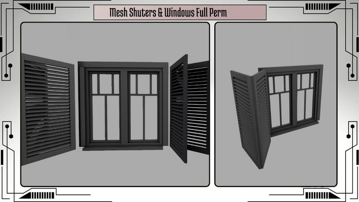 Mesh Shutters & Windows Full Perm 