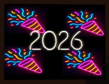 2026 Confetti Neon Sign