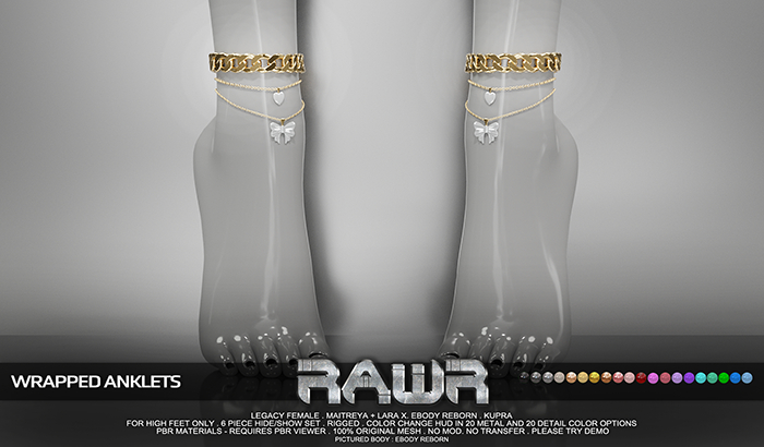 RAWR! Wrapped Anklets DEMO (add me)