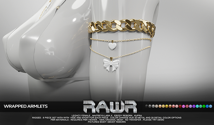 RAWR! Wrapped Armlets DEMO (add me)