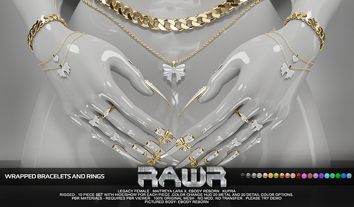 RAWR! Wrapped Bracelets and Rings DEMO (add me)