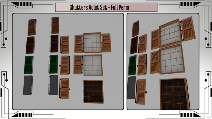 Shutter Volet Full perm 9 set Full perm
