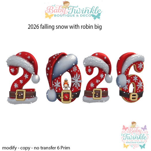2026 falling snow with robin big