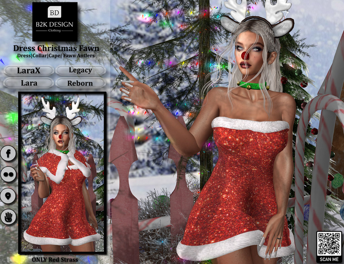 ..::B2K Design::..Dress Christmas Fawn - ADD