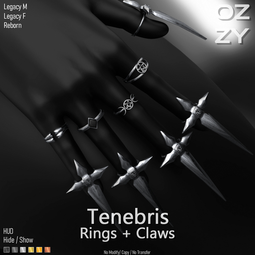 OZZY - Tenebris Rings + Claws - FATPACK