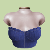 BLUEBELL Cindy Strapless Top Denim Navy