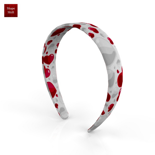 White Valentines Retro Headband