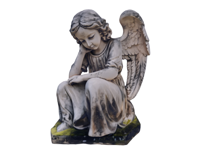 HB: Mossy Stone Angel Statue FuLL PERM
