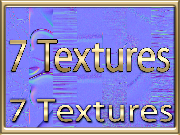 [ Professional Gold 02 - Normal Map ] 7 Textures