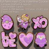 * Full Perm Mesh * Cute Valentine Cookies * ( Classic and PBR )