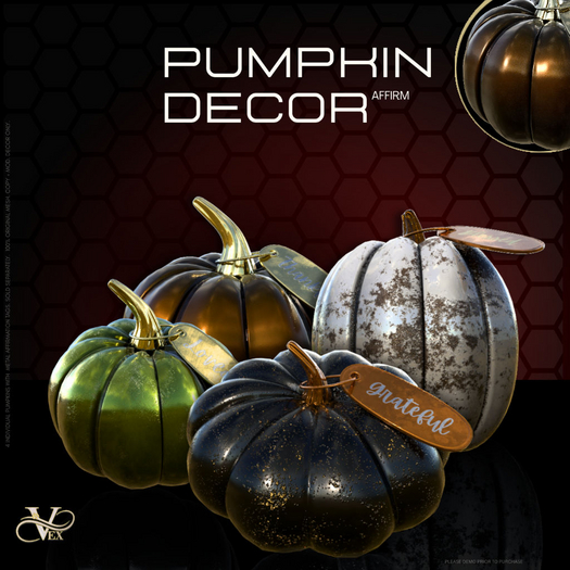 :.VEX:. Decor Pumpkin : THANKFUL (Add)