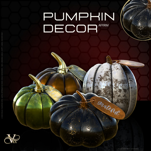 :.VEX:. Decor Pumpkin : GRATEFUL (Add)