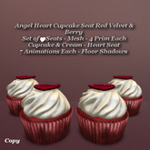 Angel Heart Cupcake Seat Red Velvet & Berry1