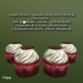 Angel Heart Cupcake Seat Red Velvet & Chocolate1