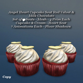 Angel Heart Cupcake Seat Red Velvet & Milk Choc1