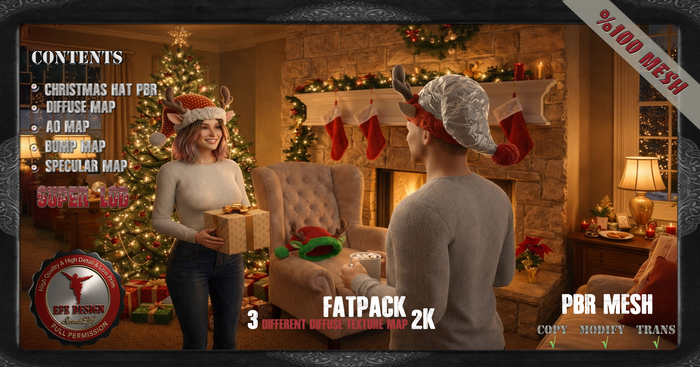 (Efe Design) Christmas  Hat PBR Fatpack Full perm 