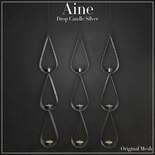 Aine - Drop Candle Silver (ADD)