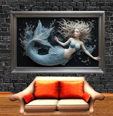 Wall Deco Sticker Mural Water Mermaid sirène 3