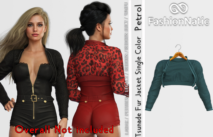 Jacket Fur Tsunade Petrol - Reborn, Waifu, Legacy, LaraX, PetiteX FashionNatic