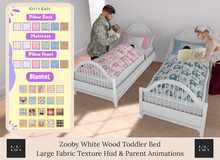 {KK} Zooby White Wood Single Bed with large fabric hud for Pillows and Blankets