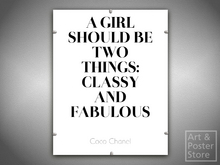 Coco Chanel Quote | Classy And Fabulous | Mesh Clip Frame
