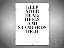 Coco Chanel Quote | Keep Your Head | Mesh Clip Frame