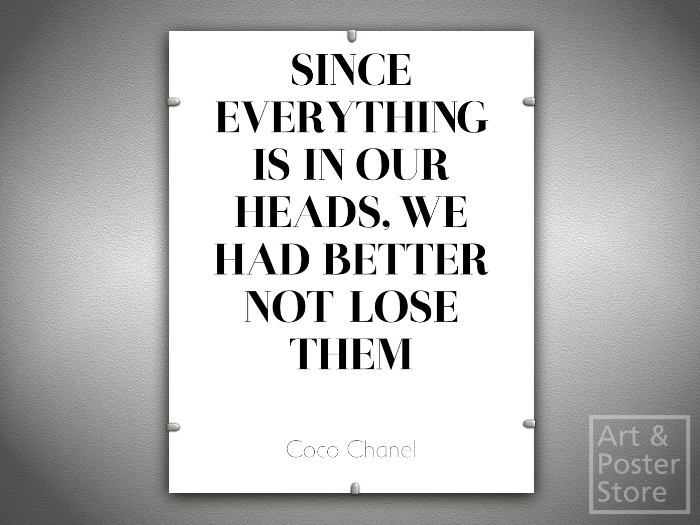  Coco Chanel Quote | Since Everything | Mesh Clip Frame 