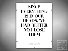  Coco Chanel Quote | Since Everything | Mesh Clip Frame 