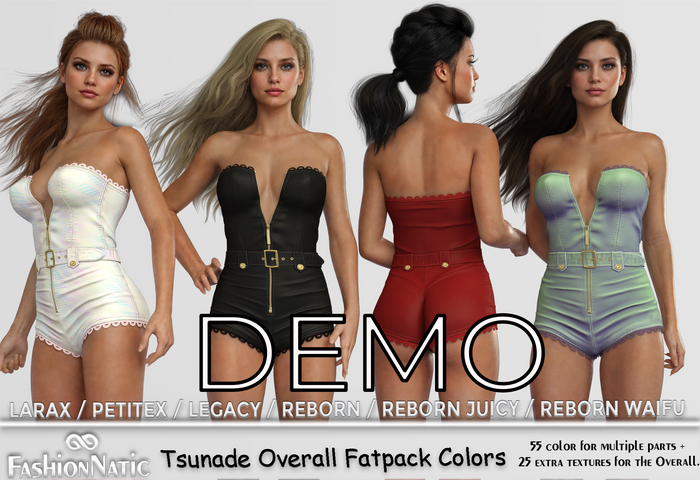 Demo Overall Tsunade Fatpack Colors - Reborn, Waifu, Juicy, Legacy, LaraX, PetiteX FashionNatic