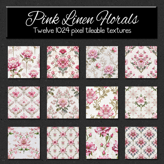 *Wallflowers* Pink Linen Florals