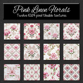 *Wallflowers* Pink Linen Florals