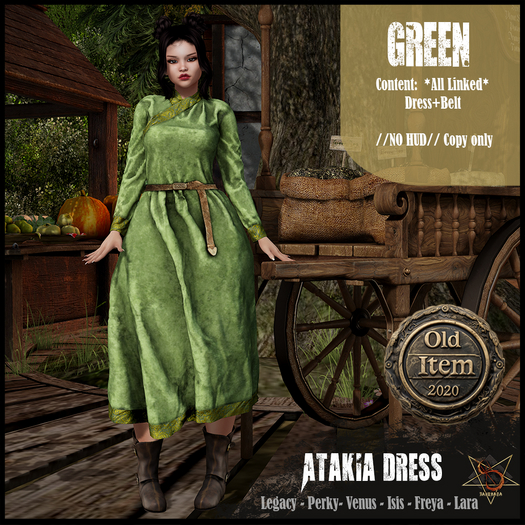 //R3D// Medieval Dress - Atakia Green