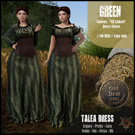 //R3D// Medieval Dress Talea - Green