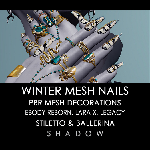 Shadow - Winter Nails with PBR Mesh Decorations