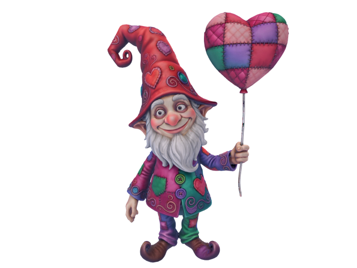HB: Valentine Patchwork Gnome FuLL PERM