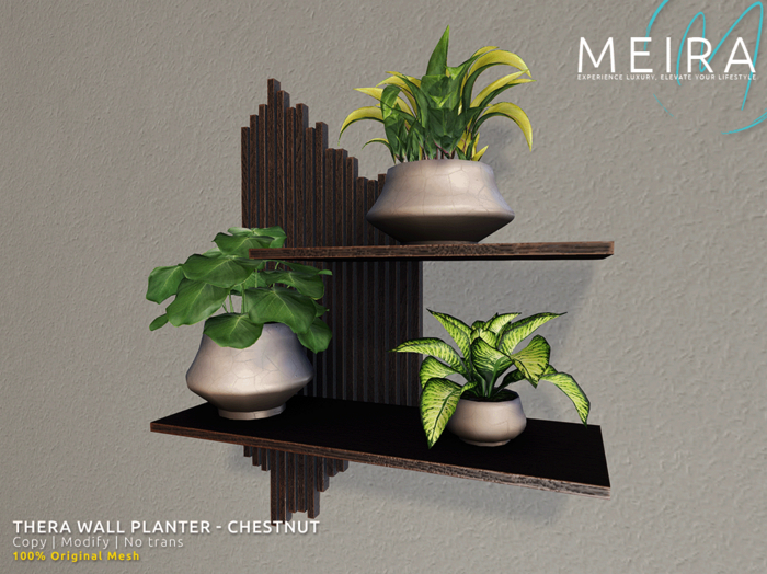 Meira Thera Wall Planter - Chestnut