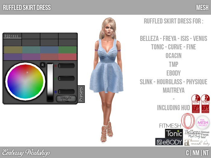 EW - Ruffled Skirt Dress - V2
