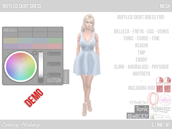 EW - Ruffled Skirt Dress - DEMO - V2