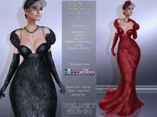 {Le'La} Velvet Gown Set