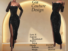 "GCD" Grace Shimmering Gown Black