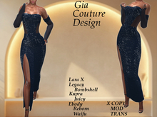 "GCD" Grace Shimmering Gown Lapis
