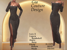 "GCD" Grace Shimmering Gown Mocha