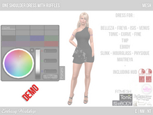 EW - One Shoulder Dress with Ruffles - DEMO - V2