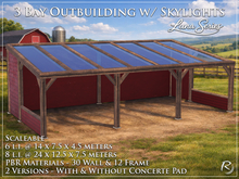 Luna Series - 3 Bay Outbuilding/Shed w/Skylights (PBR) by Riders