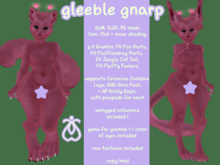 mothly. gleeble gnarp - pink