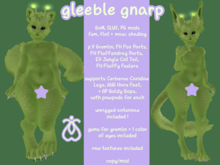 mothly. gleeble gnarp - green