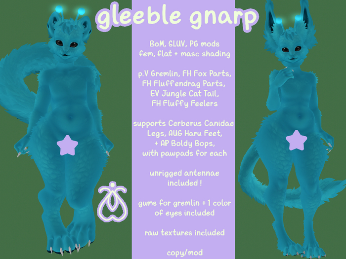 mothly. gleeble gnarp - blue