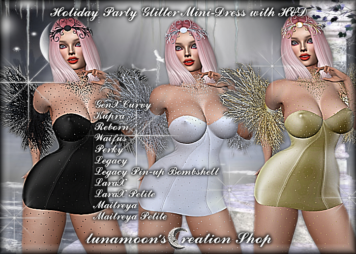 DEMO FOR HOLIDAY GLITTER PARTY DRESS WITH HUD