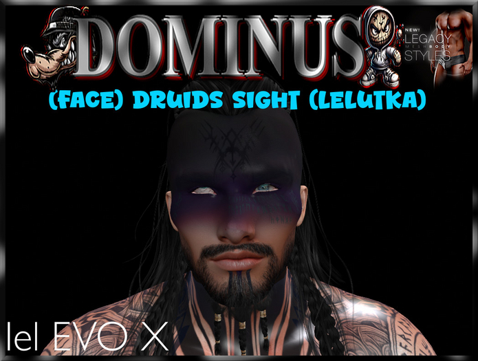 ~DOMINUS~Druids Sight (Head) (BOM) LeLUTKA Tattoo(ADD)